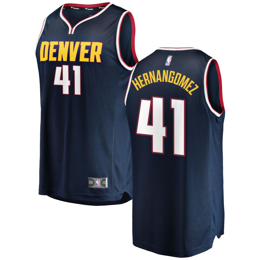 Men Denver Nuggets #41 Hernangomez Blue City Edition Game Nike NBA Jerseys